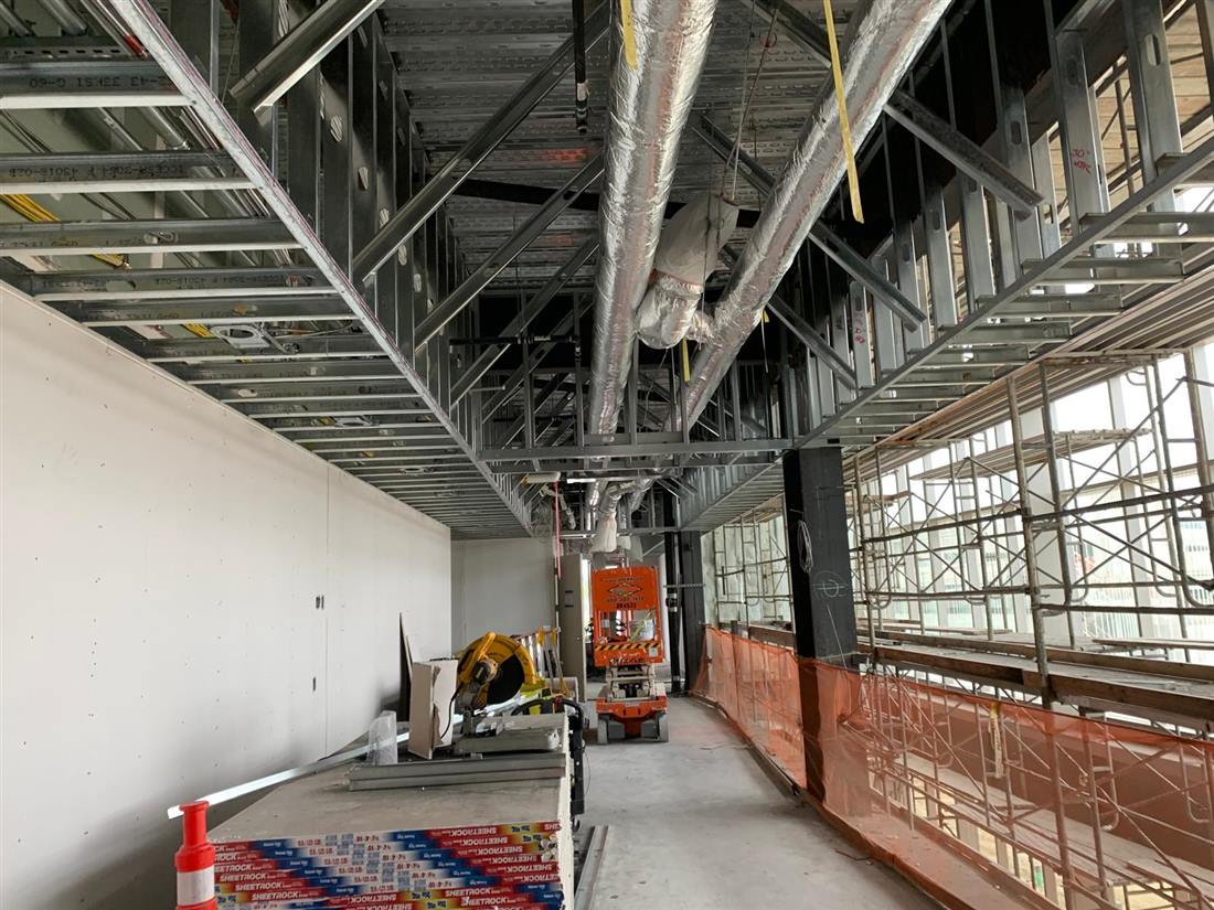 Commercial tenant build-out framing